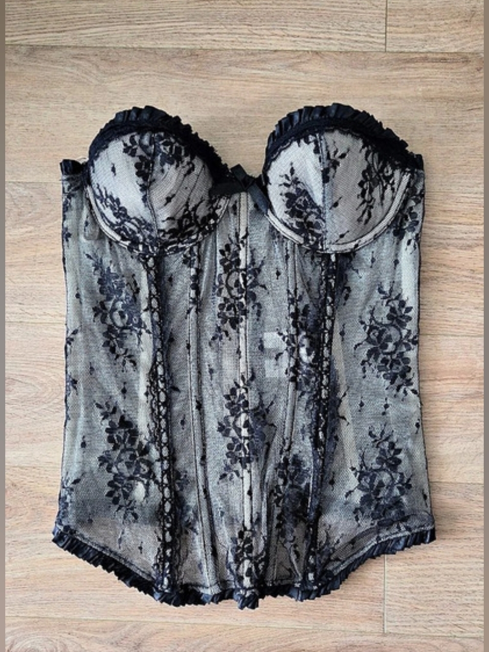 Black Floral Lace Corset